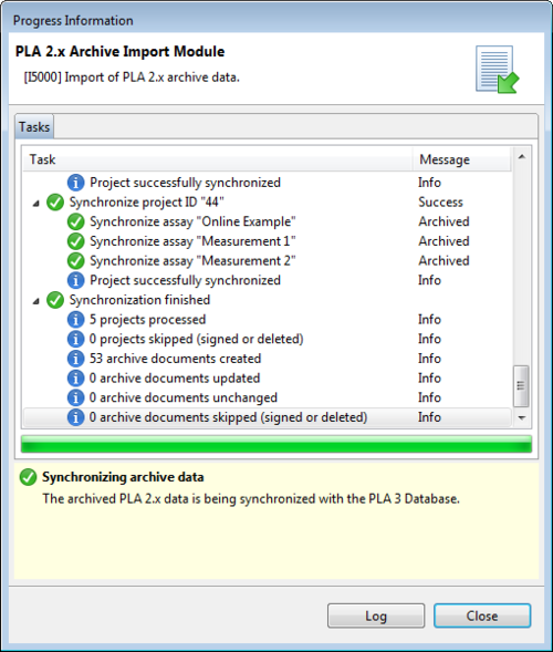 Synchronizing assay data