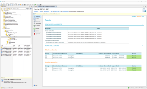 PLA 3.0 Basic Bioassay Protocol Dashboard Results